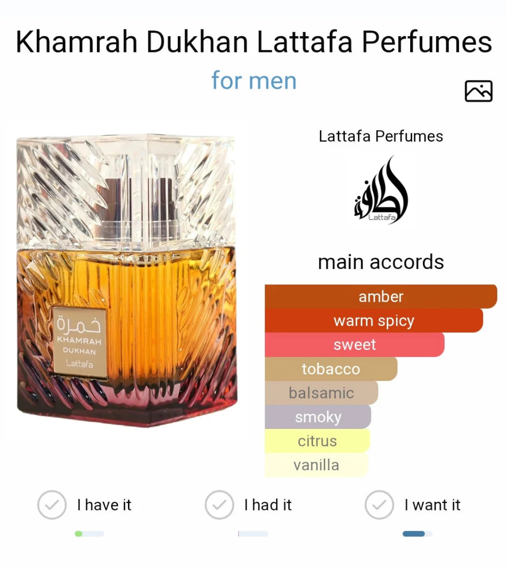 Khamrah dukhan Lattafa EDP 100ml