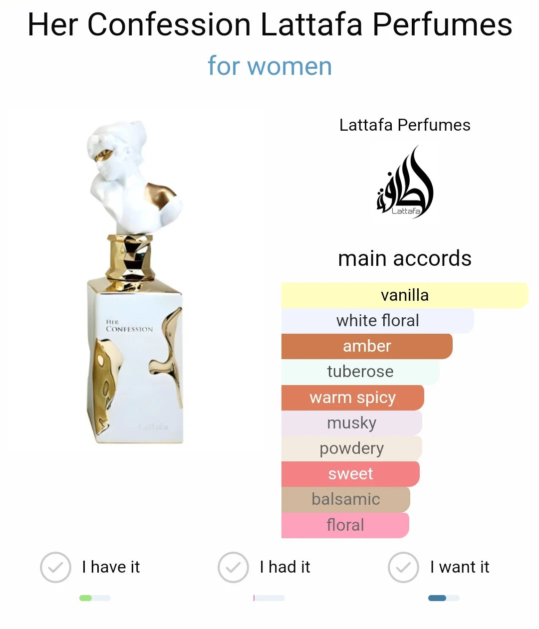Her Confession Lattafa EDP 100ml