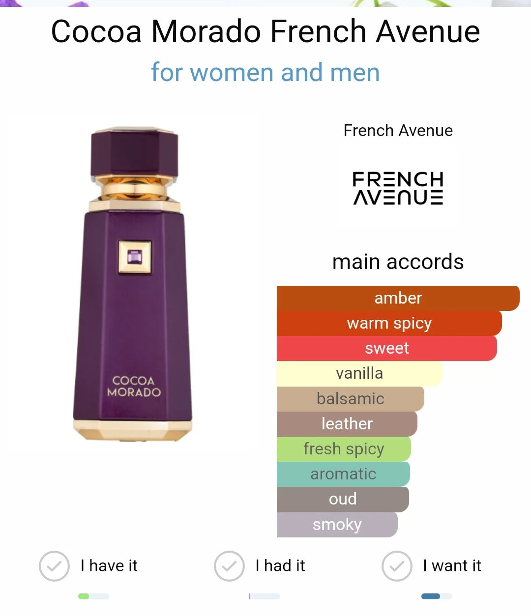 Cocoa Morado French Avenue 100ml