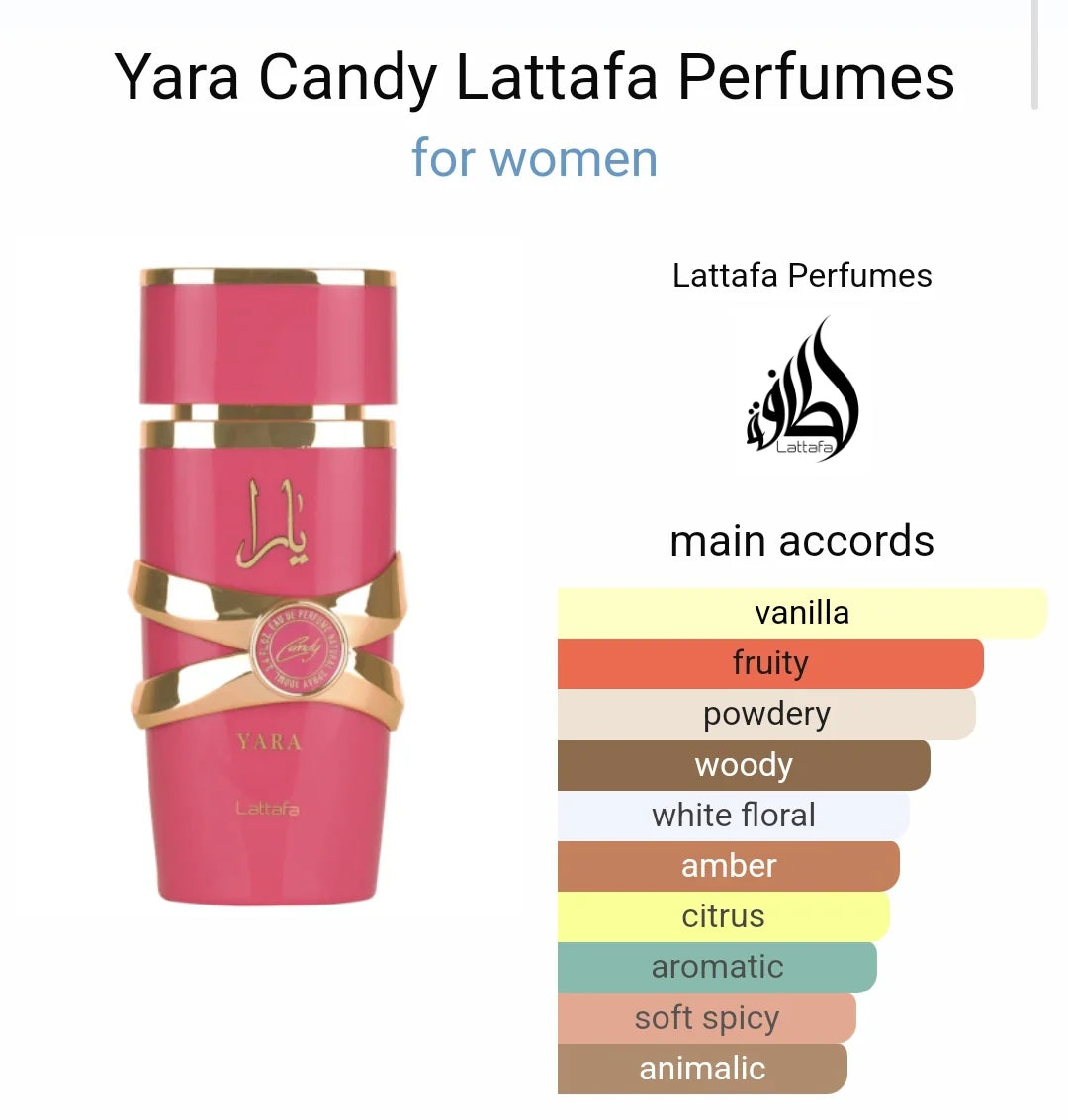 Yara Candy Lattafa Perfumes 100ml-zoom-3